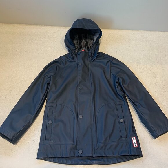 Hunter Kids Original Waterproof Rain Jacket – Navy (Size 5–6) - Picture 1 of 4